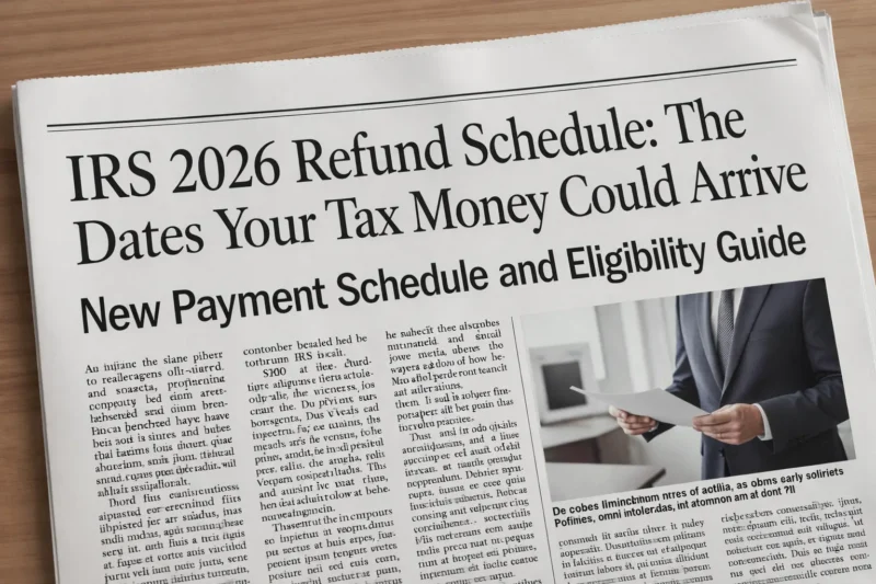 IRS 2026 Refund Schedule: The Dates Your Tax Money Could Arrive