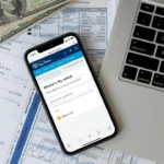 A smartphone showing a successful IRS Refund deposit alert.